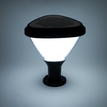 NATURE 90532 Φωτιστικό Κολωνάκι Κήπου LED 10W 500lm 120° με Ενσωματωμένο Φωτοβολταϊκό Panel 6V 2W & Επαναφορτιζόμενη Μπαταρία Li-ion 3.2V 8000mAh με Αισθητήρα Ημέρας-Νύχτας Αδιάβροχο IP65 Ψυχρό Λευκό 6000K - Γκρι Ανθρακί - Μ26 x Π26 x Υ30