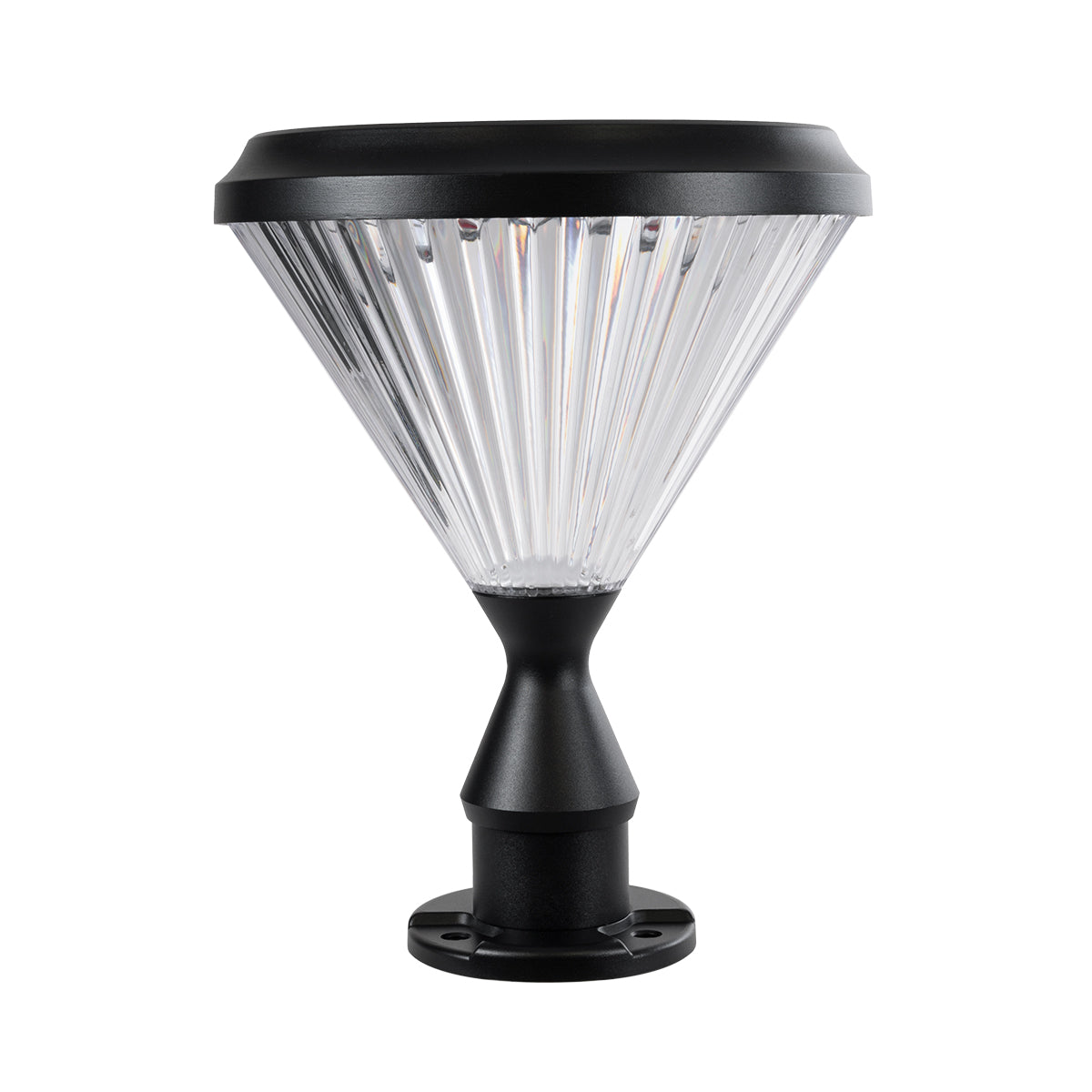 SHARP 90533 Φωτιστικό Κολωνάκι Κήπου LED 10W 500lm 120° με Ενσωματωμένο Φωτοβολταϊκό Panel 6V 2W & Επαναφορτιζόμενη Μπαταρία Li-ion 3.2V 8000mAh με Αισθητήρα Ημέρας-Νύχτας Αδιάβροχο IP65 Ψυχρό Λευκό 6000K - Γκρι Ανθρακί - Μ26 x Π26 x Υ33