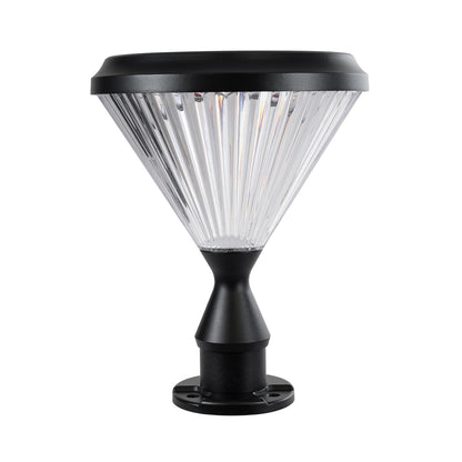 SHARP 90533 Φωτιστικό Κολωνάκι Κήπου LED 10W 500lm 120° με Ενσωματωμένο Φωτοβολταϊκό Panel 6V 2W & Επαναφορτιζόμενη Μπαταρία Li-ion 3.2V 8000mAh με Αισθητήρα Ημέρας-Νύχτας Αδιάβροχο IP65 Ψυχρό Λευκό 6000K - Γκρι Ανθρακί - Μ26 x Π26 x Υ33