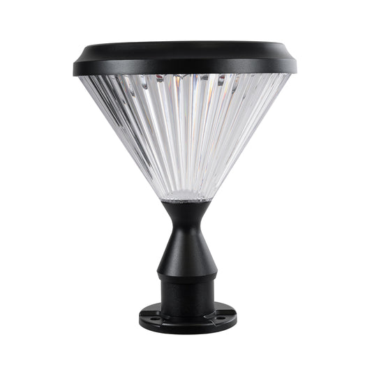 SHARP 90533 Φωτιστικό Κολωνάκι Κήπου LED 10W 500lm 120° με Ενσωματωμένο Φωτοβολταϊκό Panel 6V 2W & Επαναφορτιζόμενη Μπαταρία Li-ion 3.2V 8000mAh με Αισθητήρα Ημέρας-Νύχτας Αδιάβροχο IP65 Ψυχρό Λευκό 6000K - Γκρι Ανθρακί - Μ26 x Π26 x Υ33