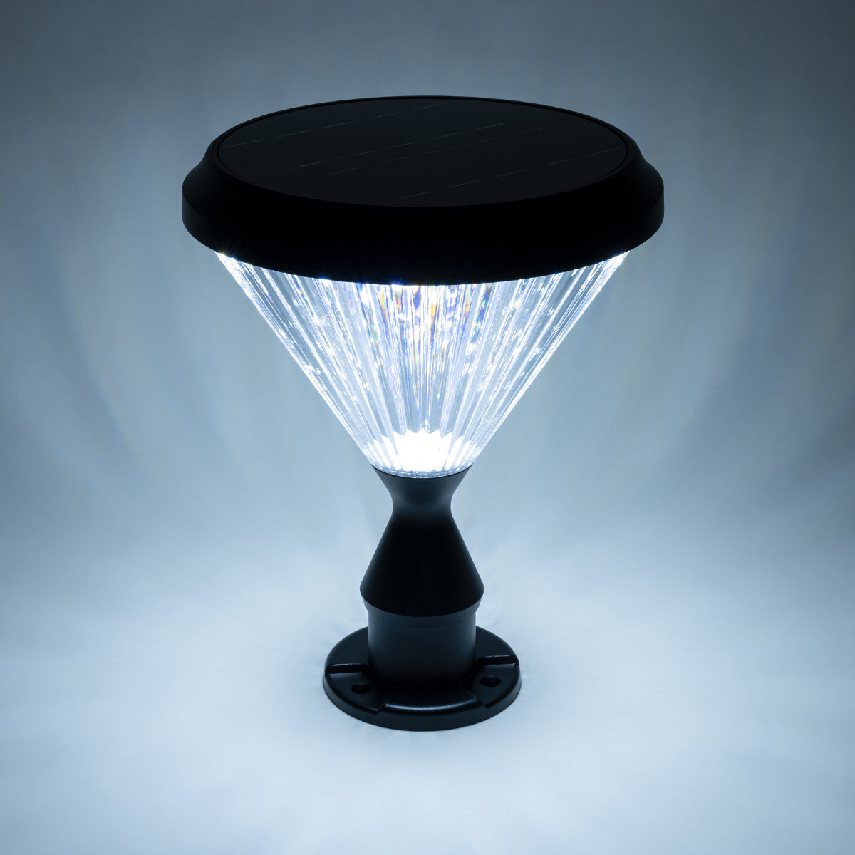 SHARP 90533 Φωτιστικό Κολωνάκι Κήπου LED 10W 500lm 120° με Ενσωματωμένο Φωτοβολταϊκό Panel 6V 2W & Επαναφορτιζόμενη Μπαταρία Li-ion 3.2V 8000mAh με Αισθητήρα Ημέρας-Νύχτας Αδιάβροχο IP65 Ψυχρό Λευκό 6000K - Γκρι Ανθρακί - Μ26 x Π26 x Υ33