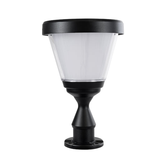 ARVENT 90534 Φωτιστικό Κολωνάκι Κήπου LED 10W 500lm 120° με Ενσωματωμένο Φωτοβολταϊκό Panel 6V 2W & Επαναφορτιζόμενη Μπαταρία Li-ion 3.2V 8000mAh με Αισθητήρα Ημέρας-Νύχτας Αδιάβροχο IP65 Ψυχρό Λευκό 6000K - Γκρι Ανθρακί - Μ24 x Π24 x Υ36