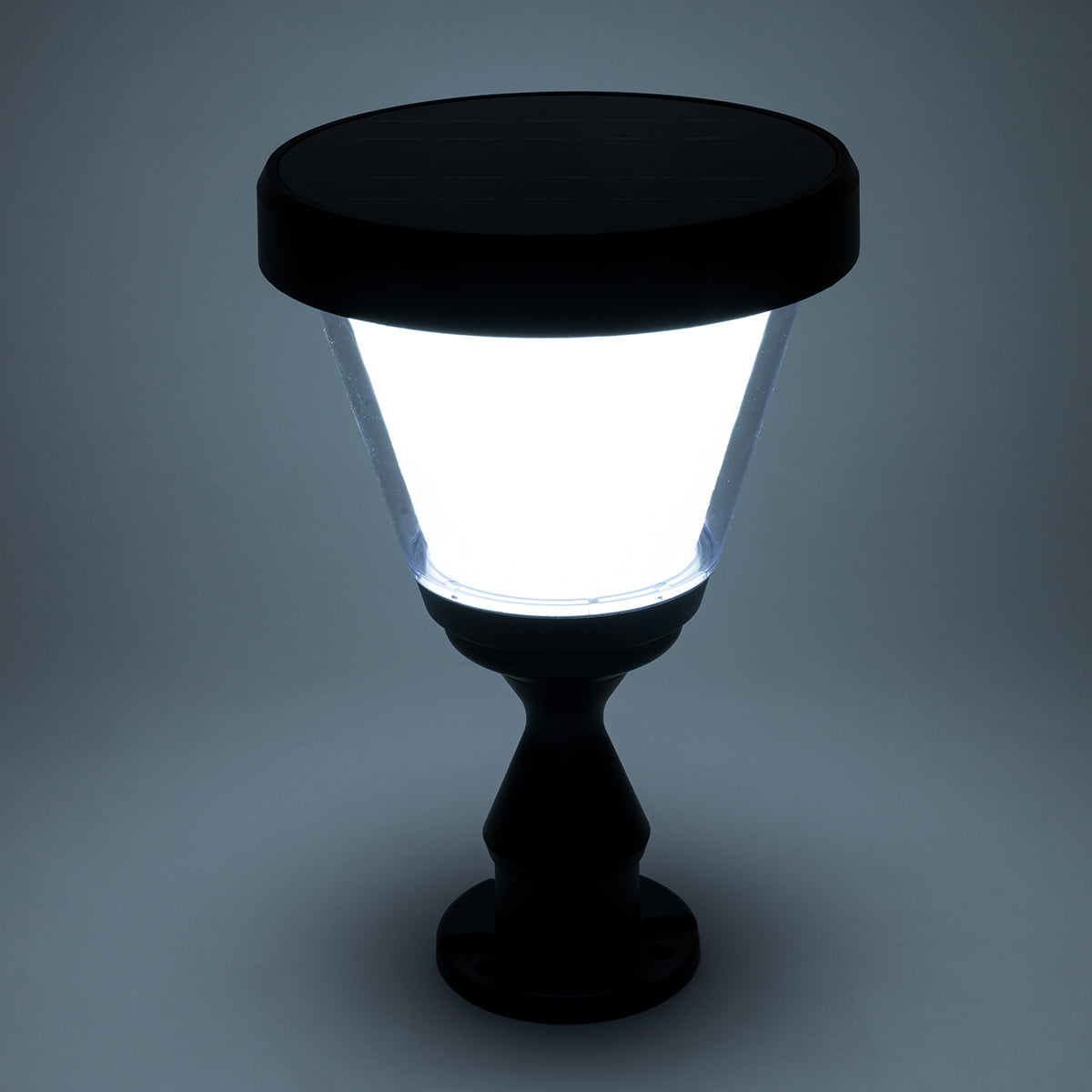 ARVENT 90534 Φωτιστικό Κολωνάκι Κήπου LED 10W 500lm 120° με Ενσωματωμένο Φωτοβολταϊκό Panel 6V 2W & Επαναφορτιζόμενη Μπαταρία Li-ion 3.2V 8000mAh με Αισθητήρα Ημέρας-Νύχτας Αδιάβροχο IP65 Ψυχρό Λευκό 6000K - Γκρι Ανθρακί - Μ24 x Π24 x Υ36