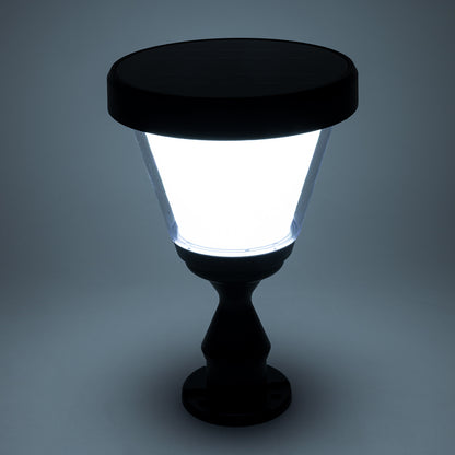 ARVENT 90534 Φωτιστικό Κολωνάκι Κήπου LED 10W 500lm 120° με Ενσωματωμένο Φωτοβολταϊκό Panel 6V 2W & Επαναφορτιζόμενη Μπαταρία Li-ion 3.2V 8000mAh με Αισθητήρα Ημέρας-Νύχτας Αδιάβροχο IP65 Ψυχρό Λευκό 6000K - Γκρι Ανθρακί - Μ24 x Π24 x Υ36