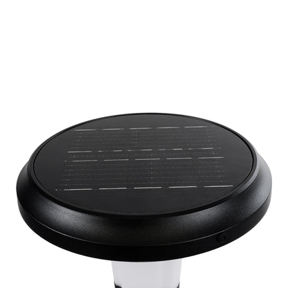 WHISPER 90535 Φωτιστικό Κολωνάκι Κήπου LED 10W 500lm 120° με Ενσωματωμένο Φωτοβολταϊκό Panel 6V 2W & Επαναφορτιζόμενη Μπαταρία Li-ion 3.2V 1800mAh με Αισθητήρα Ημέρας-Νύχτας Αδιάβροχο IP65 Ψυχρό Λευκό 6000K - Sanan SMD Chip - Γκρι Ανθρακί - Μ25 x Π25 x 28