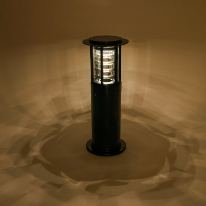 SOLARMIS 90536 Φωτιστικό Κολωνάκι Κήπου LED 10W 180lm 120° με Ενσωματωμένο Φωτοβολταϊκό Panel 6V 5W & Επαναφορτιζόμενη Μπαταρία Li-ion 3.2V 6000mAh με Αισθητήρα Ημέρας-Νύχτας Αδιάβροχο IP65 All in One CCT 6000K-4500K-2700K - Γκρι Ανθρακί - Μ22 x Π22 x Υ59