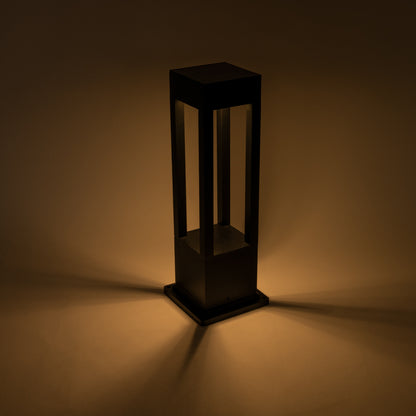 HONEYBEE 90537 Φωτιστικό Κολωνάκι Κήπου LED 10W 500lm 120° με Ενσωματωμένο Φωτοβολταϊκό Panel 6V 2W & Επαναφορτιζόμενη Μπαταρία Li-ion 3.2V 4000mAh με Αισθητήρα Ημέρας-Νύχτας Αδιάβροχο IP65 Ψυχρό Λευκό 6000K - Γκρι Ανθρακί - Μ20 x Π20 x Υ60