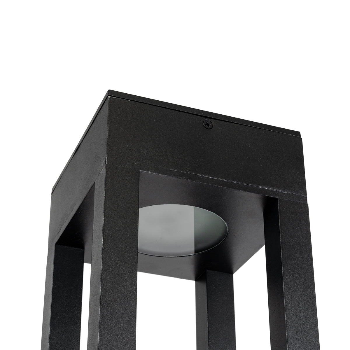 HONEYBEE 90537 Φωτιστικό Κολωνάκι Κήπου LED 10W 500lm 120° με Ενσωματωμένο Φωτοβολταϊκό Panel 6V 2W & Επαναφορτιζόμενη Μπαταρία Li-ion 3.2V 4000mAh με Αισθητήρα Ημέρας-Νύχτας Αδιάβροχο IP65 Ψυχρό Λευκό 6000K - Γκρι Ανθρακί - Μ20 x Π20 x Υ60