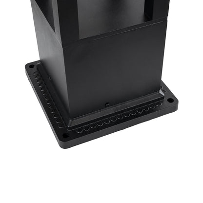 HONEYBEE 90537 Φωτιστικό Κολωνάκι Κήπου LED 10W 500lm 120° με Ενσωματωμένο Φωτοβολταϊκό Panel 6V 2W & Επαναφορτιζόμενη Μπαταρία Li-ion 3.2V 4000mAh με Αισθητήρα Ημέρας-Νύχτας Αδιάβροχο IP65 Ψυχρό Λευκό 6000K - Γκρι Ανθρακί - Μ20 x Π20 x Υ60