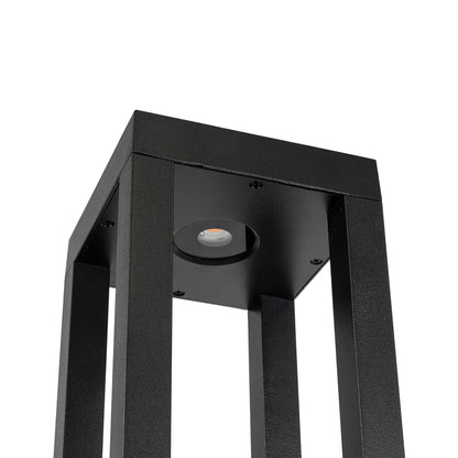 HONEYBEE 90541 Φωτιστικό Κολωνάκι Κήπου LED 15W 1500lm 120° AC 220-240V Αδιάβροχο IP65 Θερμό Λευκό 2700K - Γκρι Ανθρακί - Μ20 x Π20 x Υ60