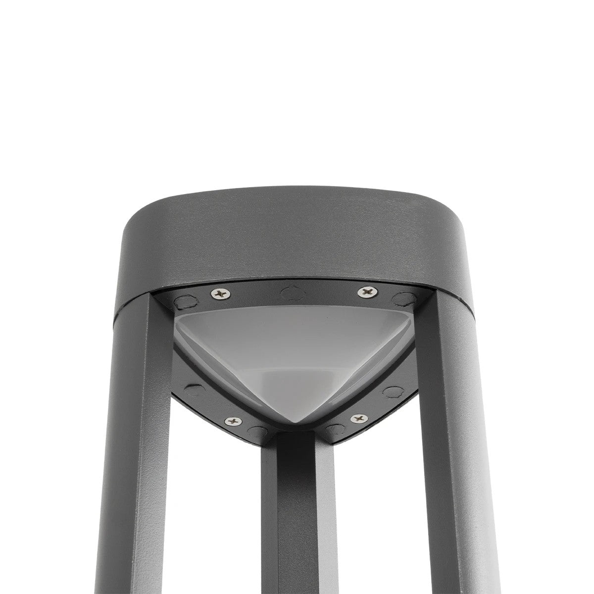 RODEMA 90545 Φωτιστικό Κολωνάκι Κήπου LED 15W 1500lm 60° AC 220-240V Αδιάβροχο IP65 Θερμό Λευκό 2700K - Γκρι Ανθρακί - Μ16.5 x Π16.5 x Υ60