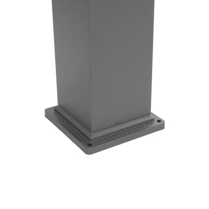 PALASO 90547 Φωτιστικό Κολωνάκι Κήπου με Ντουί 1 x E27 AC 220-240V Αδιάβροχο IP65 - Γκρι Ανθρακί - Μ20 x Π20 x Υ60.5