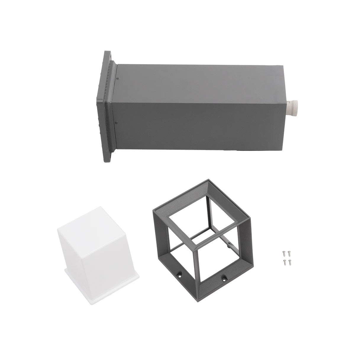 PALASO 90547 Φωτιστικό Κολωνάκι Κήπου με Ντουί 1 x E27 AC 220-240V Αδιάβροχο IP65 - Γκρι Ανθρακί - Μ20 x Π20 x Υ60.5