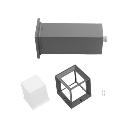 PALASO 90547 Φωτιστικό Κολωνάκι Κήπου με Ντουί 1 x E27 AC 220-240V Αδιάβροχο IP65 - Γκρι Ανθρακί - Μ20 x Π20 x Υ60.5