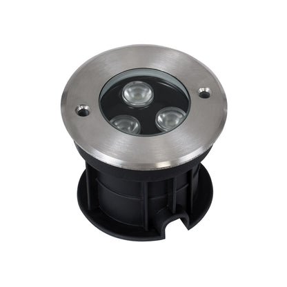 UNDERWATER-JULIA 90564 Υποβρύχιο Χωνευτό Φωτιστικό Σποτ Ειδικό για Σιντριβάνια LED 3W 255lm 15° DC 24V Αδιάβροχο IP68 Φ10 x Υ7.5cm RGBW DMX512 - Ανοξείδωτο Ατσάλι