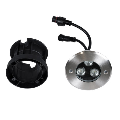 UNDERWATER-JULIA 90564 Υποβρύχιο Χωνευτό Φωτιστικό Σποτ Ειδικό για Σιντριβάνια LED 3W 255lm 15° DC 24V Αδιάβροχο IP68 Φ10 x Υ7.5cm RGBW DMX512 - Ανοξείδωτο Ατσάλι