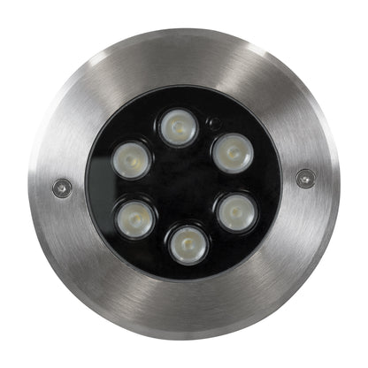 UNDERWATER-JULIA 90567 Υποβρύχιο Χωνευτό Φωτιστικό Σποτ Ειδικό για Σιντριβάνια LED 6W 510lm 15° DC 24V Αδιάβροχο IP68 Φ15 x Υ10.2cm RGBW DMX512 - Ανοξείδωτο Ατσάλι