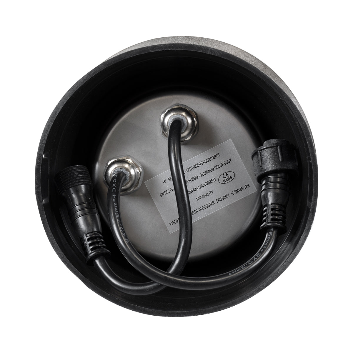 UNDERWATER-JULIA 90567 Υποβρύχιο Χωνευτό Φωτιστικό Σποτ Ειδικό για Σιντριβάνια LED 6W 510lm 15° DC 24V Αδιάβροχο IP68 Φ15 x Υ10.2cm RGBW DMX512 - Ανοξείδωτο Ατσάλι