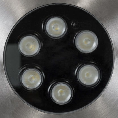 UNDERWATER-JULIA 90567 Υποβρύχιο Χωνευτό Φωτιστικό Σποτ Ειδικό για Σιντριβάνια LED 6W 510lm 15° DC 24V Αδιάβροχο IP68 Φ15 x Υ10.2cm RGBW DMX512 - Ανοξείδωτο Ατσάλι