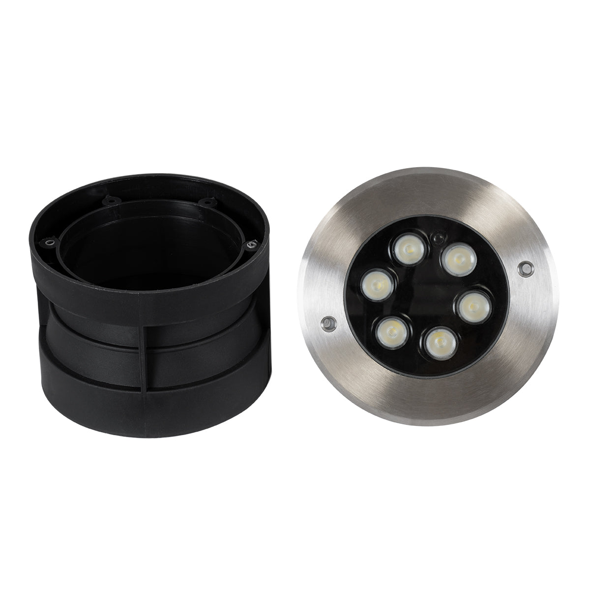 UNDERWATER-JULIA 90567 Υποβρύχιο Χωνευτό Φωτιστικό Σποτ Ειδικό για Σιντριβάνια LED 6W 510lm 15° DC 24V Αδιάβροχο IP68 Φ15 x Υ10.2cm RGBW DMX512 - Ανοξείδωτο Ατσάλι