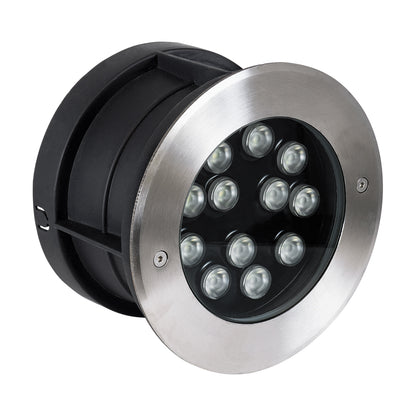 UNDERWATER-JULIA 90570 Υποβρύχιο Χωνευτό Φωτιστικό Σποτ Ειδικό για Σιντριβάνια LED 12W 1020lm 15° DC 24V Αδιάβροχο IP68 Φ18 x Υ11.2cm RGBW DMX512 - Ανοξείδωτο Ατσάλι