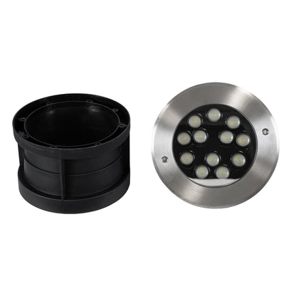 UNDERWATER-JULIA 90570 Υποβρύχιο Χωνευτό Φωτιστικό Σποτ Ειδικό για Σιντριβάνια LED 12W 1020lm 15° DC 24V Αδιάβροχο IP68 Φ18 x Υ11.2cm RGBW DMX512 - Ανοξείδωτο Ατσάλι