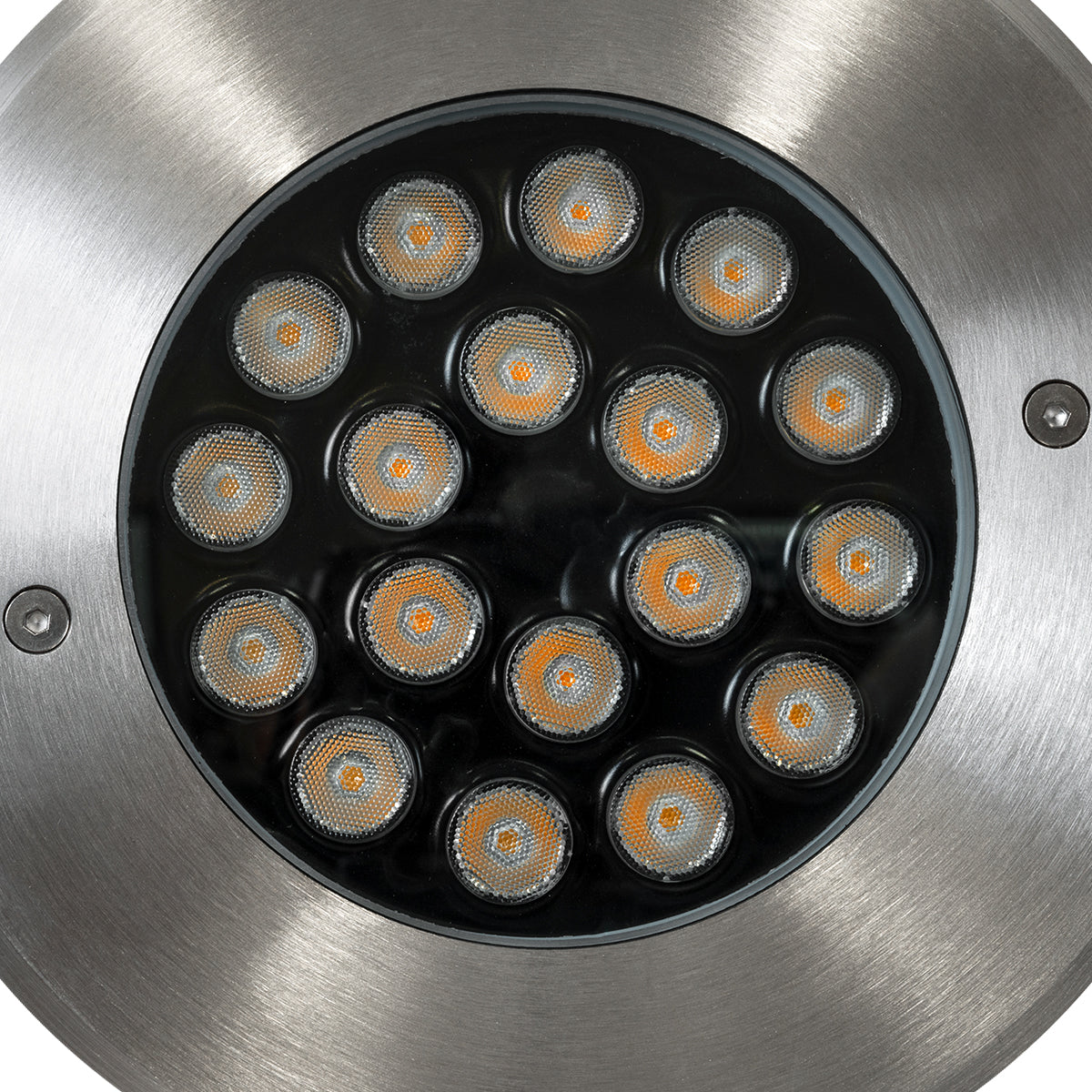 UNDERGROUND-SINA 90571 Χωνευτό Φωτιστικό Σποτ Δαπέδου LED 18W 1620lm 15° DC 24V Αδιάβροχο IP68 Φ20 x Υ11cm Θερμό Λευκό 2700K - Ανοξείδωτο Ατσάλι