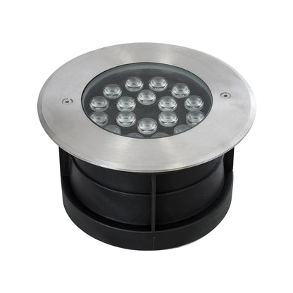 UNDERGROUND-SINA 90572 Χωνευτό Φωτιστικό Σποτ Δαπέδου LED 18W 1710lm 15° DC 24V Αδιάβροχο IP68 Φ20 x Υ11cm Φυσικό Λευκό 4500K - Ανοξείδωτο Ατσάλι
