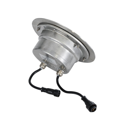 UNDERGROUND-SINA 90573 Χωνευτό Φωτιστικό Σποτ Δαπέδου LED 18W 1530lm 15° DC 24V Αδιάβροχο IP68 Φ20 x Υ11cm RGBW DMX512 - Ανοξείδωτο Ατσάλι