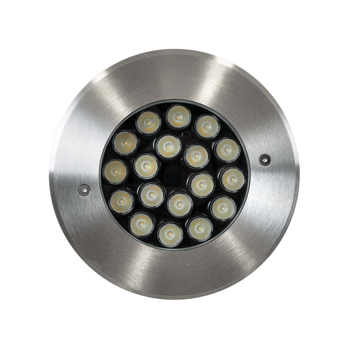 UNDERGROUND-SINA 90573 Χωνευτό Φωτιστικό Σποτ Δαπέδου LED 18W 1530lm 15° DC 24V Αδιάβροχο IP68 Φ20 x Υ11cm RGBW DMX512 - Ανοξείδωτο Ατσάλι