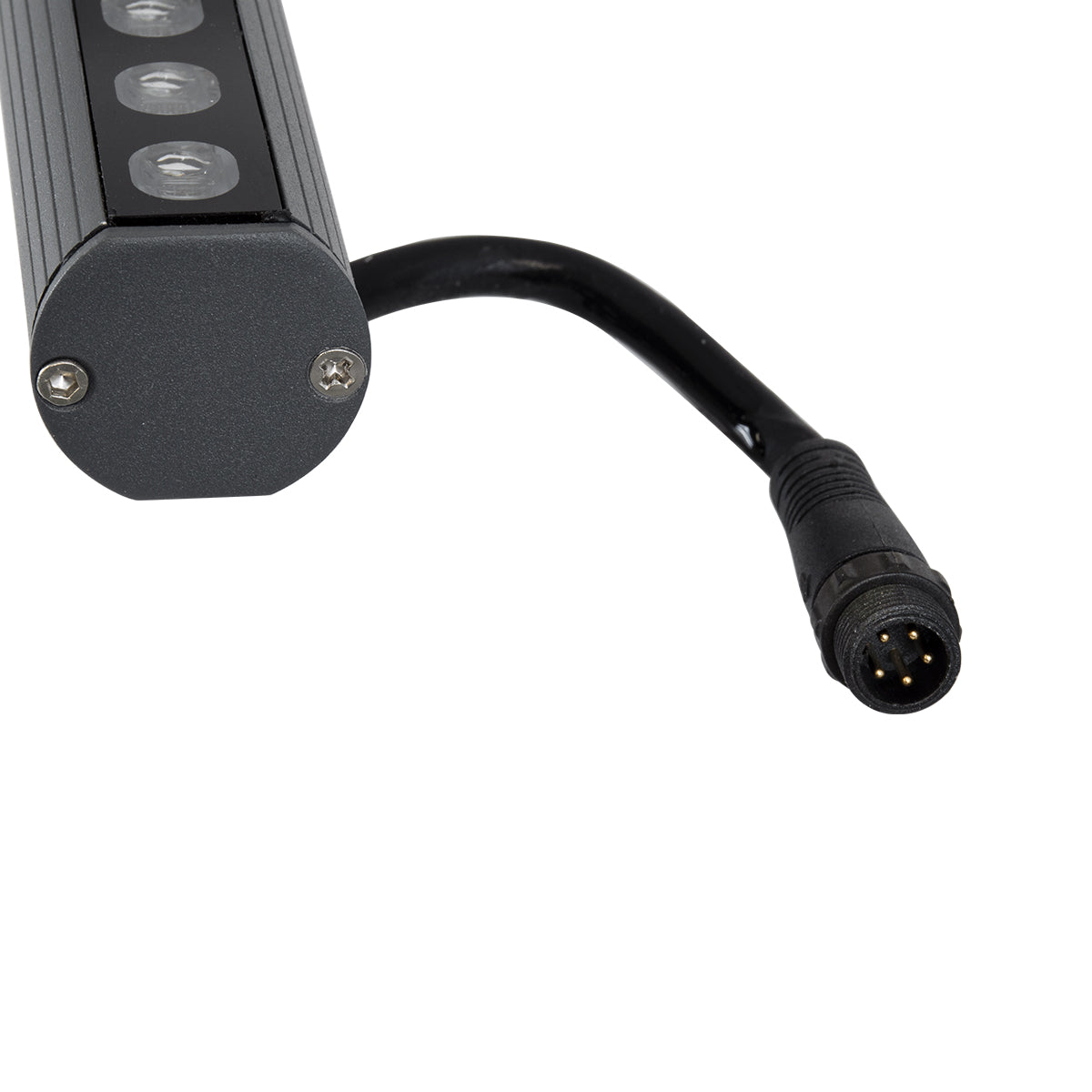 WASHER-STELLAR 90577 Μπάρα Φωτισμού Wall Washer LED 12W 1020lm 30° DC 24V Αδιάβροχο IP65 Πολύχρωμο RGBW Dimmable DMX512 - Γκρι Ανθρακί - Μ100 x Π3.2 x Υ3