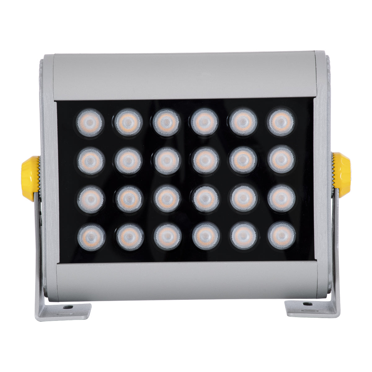 FLOOD-HENA 90444 Προβολέας Wall Washer για Φωτισμό Κτιρίων LED 24W 2040lm 30° AC 220-240V Αδιάβροχο IP67 Μ22.5 x Π6 x Υ16.5cm Αρχιτεκτονικό Πορτοκαλί 2200K - Ασημί