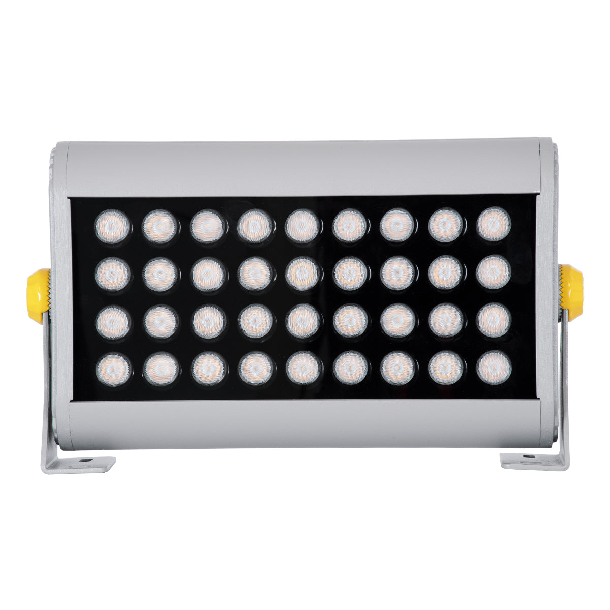FLOOD-HENA 90445 Προβολέας Wall Washer για Φωτισμό Κτιρίων LED 36W 3060lm 30° AC 220-240V Αδιάβροχο IP67 Μ30 x Π6 x Υ17cm Αρχιτεκτονικό Πορτοκαλί 2200K - Ασημί