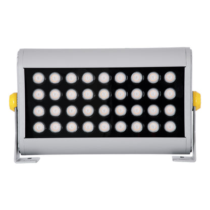FLOOD-HENA 90445 Προβολέας Wall Washer για Φωτισμό Κτιρίων LED 36W 3060lm 30° AC 220-240V Αδιάβροχο IP67 Μ30 x Π6 x Υ17cm Αρχιτεκτονικό Πορτοκαλί 2200K - Ασημί