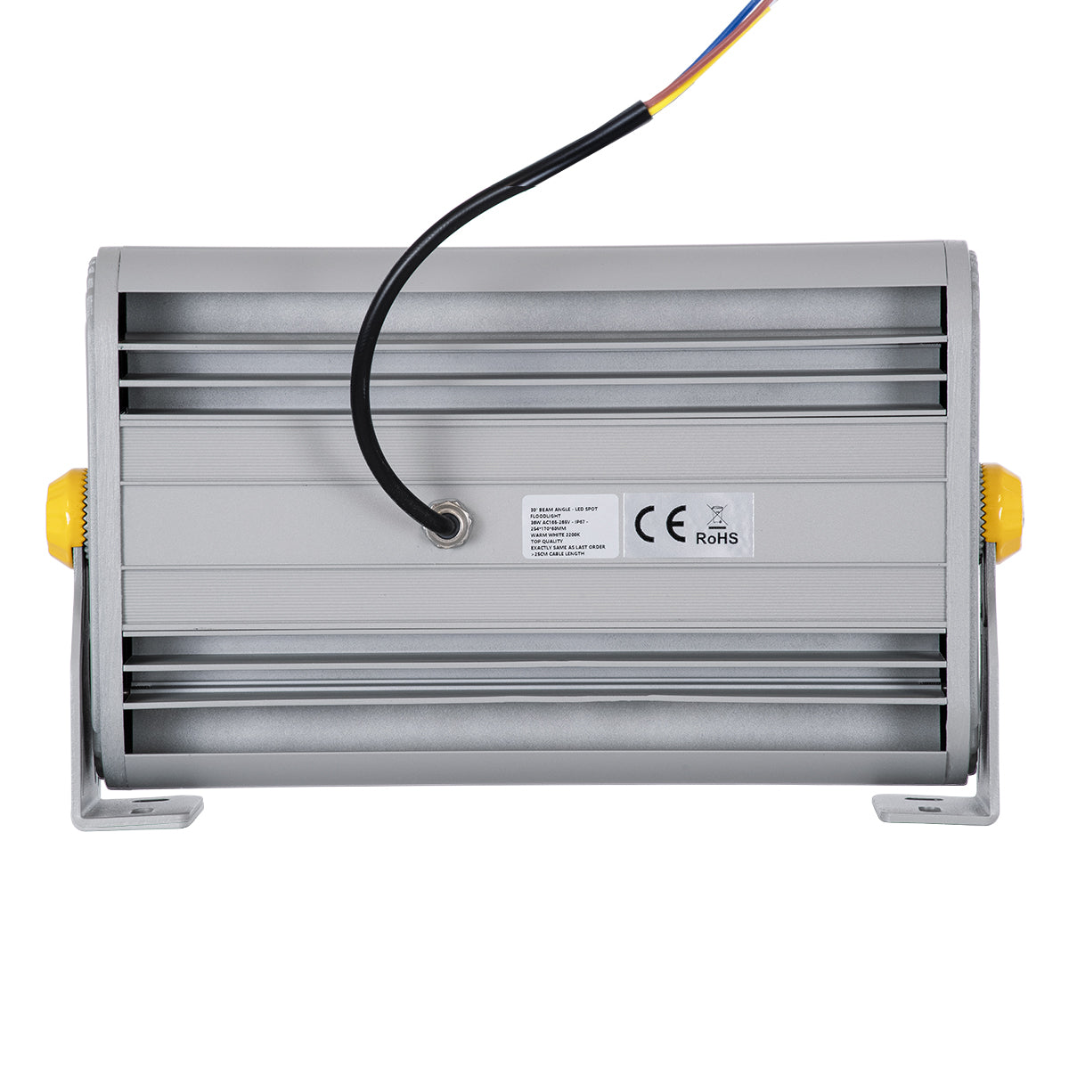 FLOOD-HENA 90445 Προβολέας Wall Washer για Φωτισμό Κτιρίων LED 36W 3060lm 30° AC 220-240V Αδιάβροχο IP67 Μ30 x Π6 x Υ17cm Αρχιτεκτονικό Πορτοκαλί 2200K - Ασημί