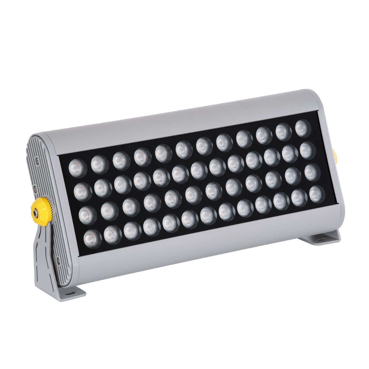 FLOOD-HENA 90446 Προβολέας Wall Washer για Φωτισμό Κτιρίων LED 48W 4080lm 30° AC 220-240V Αδιάβροχο IP67 Μ39 x Π6 x Υ17cm Αρχιτεκτονικό Πορτοκαλί 2200K - Ασημί