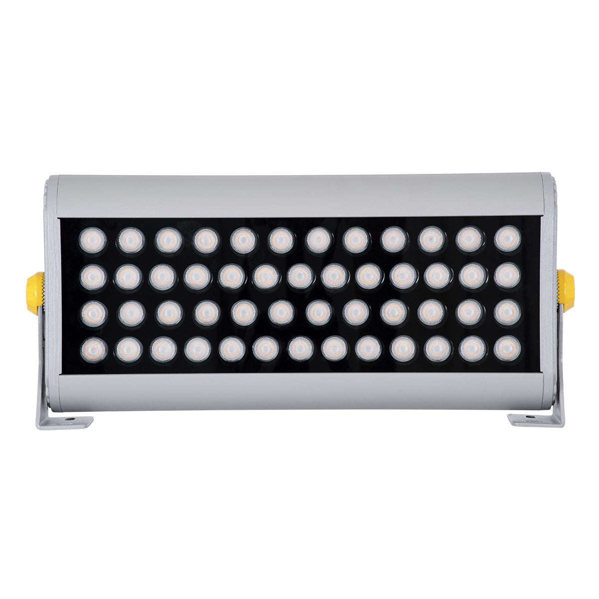 FLOOD-HENA 90446 Προβολέας Wall Washer για Φωτισμό Κτιρίων LED 48W 4080lm 30° AC 220-240V Αδιάβροχο IP67 Μ39 x Π6 x Υ17cm Αρχιτεκτονικό Πορτοκαλί 2200K - Ασημί