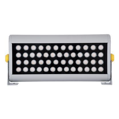 FLOOD-HENA 90446 Προβολέας Wall Washer για Φωτισμό Κτιρίων LED 48W 4080lm 30° AC 220-240V Αδιάβροχο IP67 Μ39 x Π6 x Υ17cm Αρχιτεκτονικό Πορτοκαλί 2200K - Ασημί
