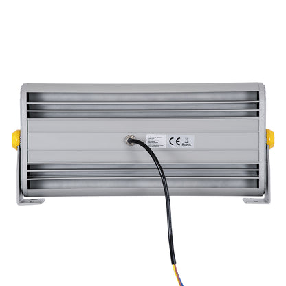FLOOD-HENA 90446 Προβολέας Wall Washer για Φωτισμό Κτιρίων LED 48W 4080lm 30° AC 220-240V Αδιάβροχο IP67 Μ39 x Π6 x Υ17cm Αρχιτεκτονικό Πορτοκαλί 2200K - Ασημί