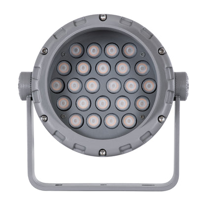 FLOOD-MENA 90336 Προβολέας Wall Washer με Αντιθαμβωτική Γρίλια για Φωτισμό Κτιρίων LED 24W 2040lm 30° AC 220-240V Αδιάβροχο IP67 L19.5 x W16 x H21cm Αρχιτεκτονικό Πορτοκαλί 2200K - Γκρι Ανθρακί