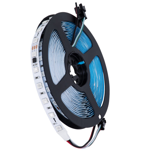 DIGIPRO 90596 Ψηφιακή Pixel Addressable Ταινία LED 14.4W/m 864lm/m 120° DC 24V IP20 60 x SMD5050 Chip/m 10 x Pixel/m Πολύχρωμο RGB Dimmable SPI/TTL Protocol IC WS2811/SM16703P - Sanan SMD Chip - Μ500 x Π1 x Υ0.2 - Ρολό 5 Μέτρων