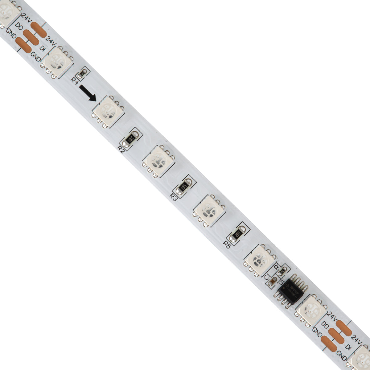 DIGIPRO 90596 Ψηφιακή Pixel Addressable Ταινία LED 14.4W/m 864lm/m 120° DC 24V IP20 60 x SMD5050 Chip/m 10 x Pixel/m Πολύχρωμο RGB Dimmable SPI/TTL Protocol IC WS2811/SM16703P - Sanan SMD Chip - Μ500 x Π1 x Υ0.2 - Ρολό 5 Μέτρων