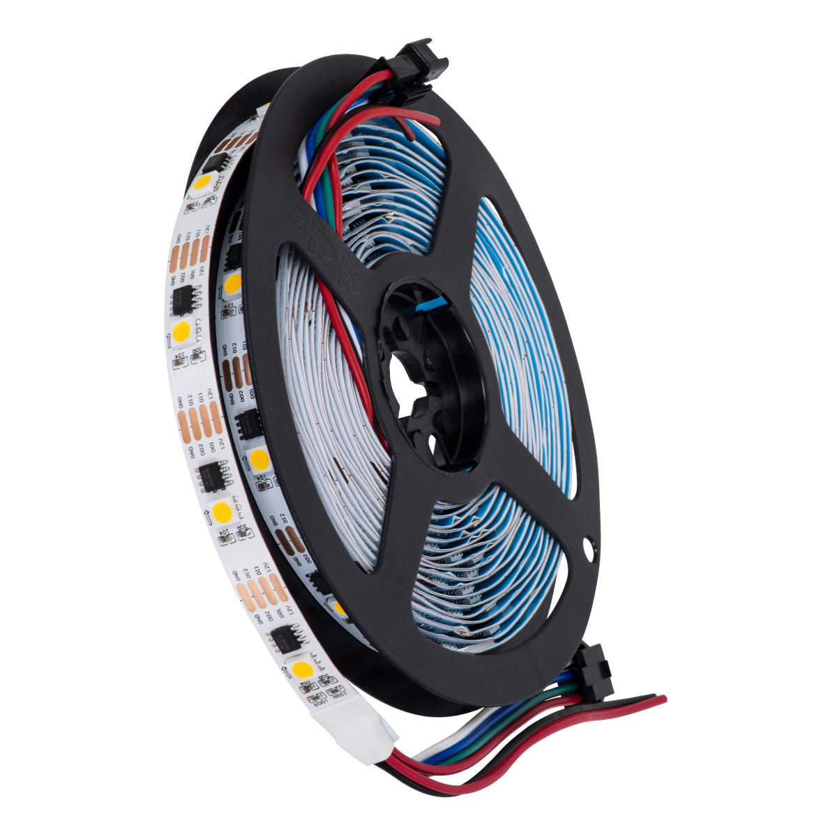 90598 Digital Pixel Addressable Strip 4 PIN - Ψηφιακή Ταινία LED SMD 5050 9W/m 30LED/m 30PIXEL/m SPI/TTL Protocol IC TM1908 810lm/m 120° DC 12V IP20 Θερμό Λευκό 2700K - Λευκό Σώμα - Μ5000 x Π10 x Υ2mm - Συσκευασία 5 Μέτρων