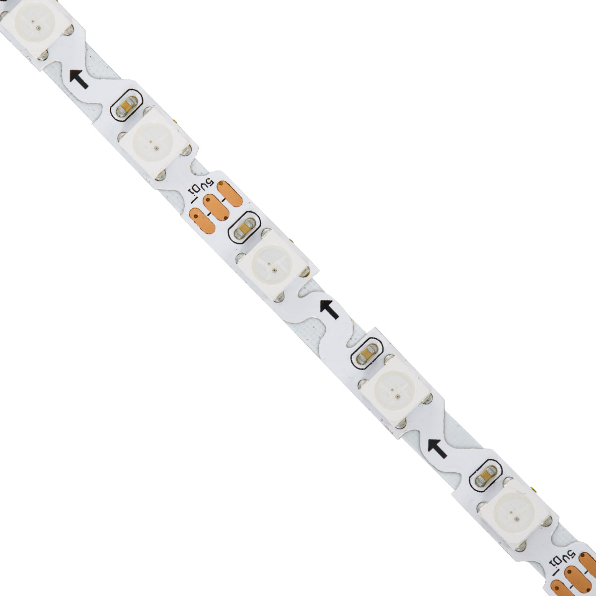 90606 Digital Pixel Addressable Strip Ultra Slim 3 PIN - Nano Zig Zag S Ψηφιακή Ταινία LED SMD 5050 14W/m 60LED/m 20PIXEL/m SPI/TTL Protocol IC WS2812/SK6812 1152lm/m 120° DC 5V IP20 RGB - Λευκό Σώμα - Μ2000 x Π6 x Υ2mm - Συσκευασία 2 Μέτρων