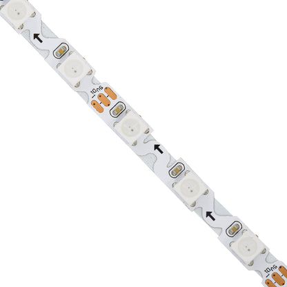 90606 Digital Pixel Addressable Strip Ultra Slim 3 PIN - Nano Zig Zag S Ψηφιακή Ταινία LED SMD 5050 14W/m 60LED/m 20PIXEL/m SPI/TTL Protocol IC WS2812/SK6812 1152lm/m 120° DC 5V IP20 RGB - Λευκό Σώμα - Μ2000 x Π6 x Υ2mm - Συσκευασία 2 Μέτρων