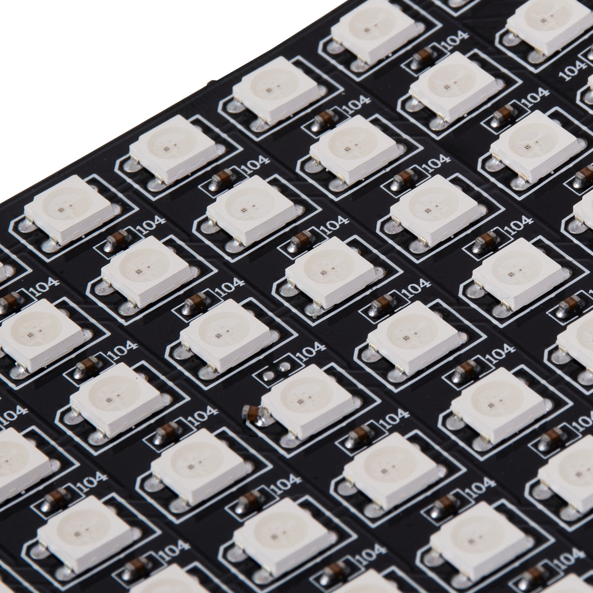 90608 Digital Pixel Addressable Plate - Ψηφιακή Πλακέτα LED SMD 5050 61W/m 256LED/unit 256PIXEL/unit SPI/TTL Protocol IC WS2812/SK6812 4880lm/unit 120° DC 5V IP20 RGB - Μαύρο Σώμα - Μ160 x Π160 x Υ2mm