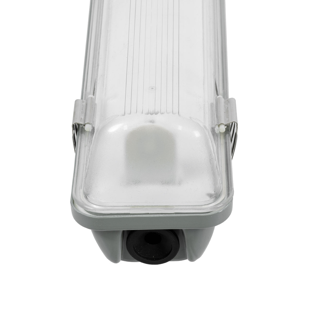 90614 150cm Tri-Proof Πλαστικό PC Σκαφάκι με Μεταλλικά Clips για 1 x Λάμπες T8 Τύπου Φθορίου LED Τροφοδοσίας Ενός Άκρου Αδιάβροχο IP65