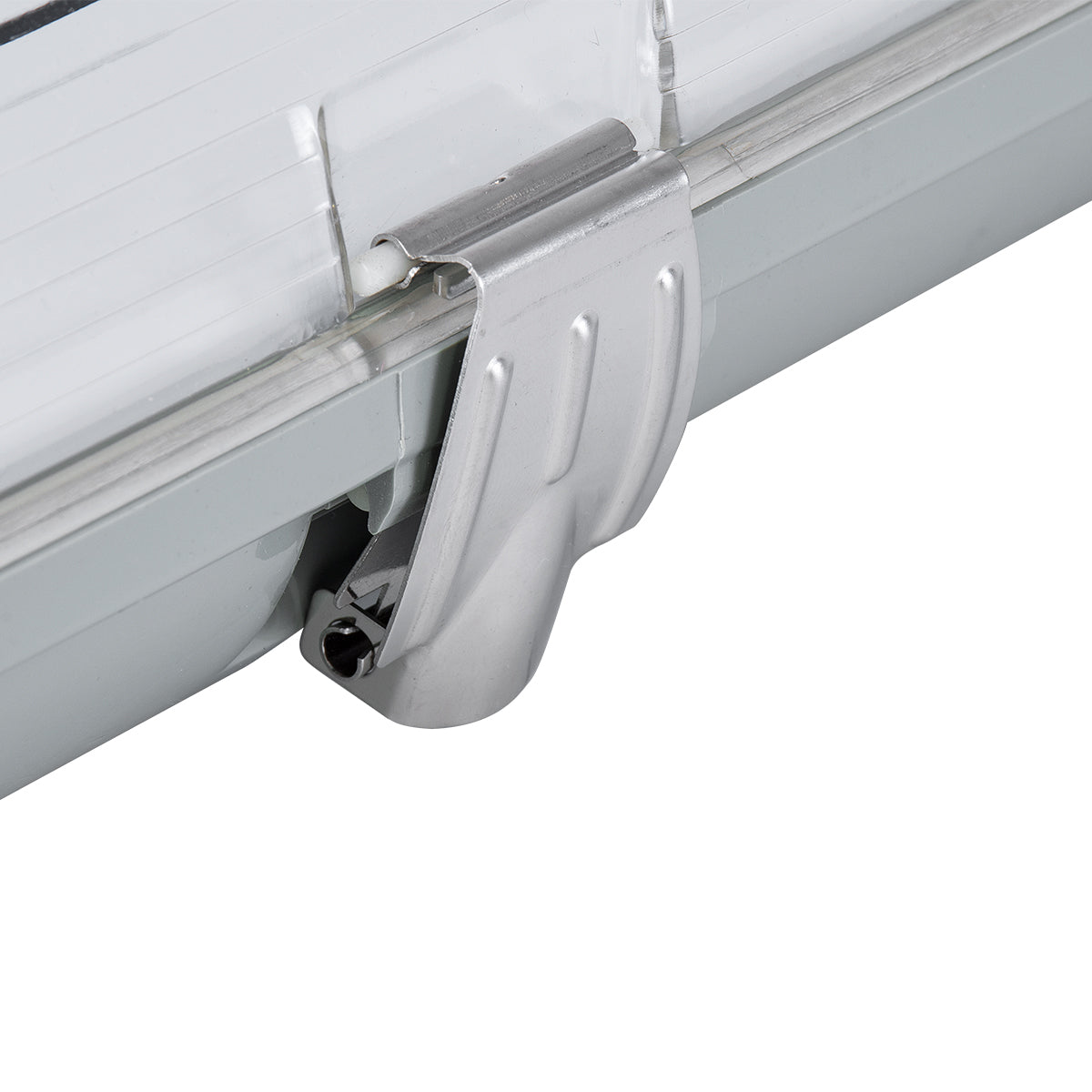 90614 150cm Tri-Proof Πλαστικό PC Σκαφάκι με Μεταλλικά Clips για 1 x Λάμπες T8 Τύπου Φθορίου LED Τροφοδοσίας Ενός Άκρου Αδιάβροχο IP65