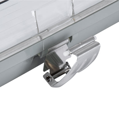 90615 150cm Tri-Proof Πλαστικό PC Σκαφάκι με Μεταλλικά Clips για 2 x Λάμπες T8 Τύπου Φθορίου LED Τροφοδοσίας Ενός Άκρου Αδιάβροχο IP65