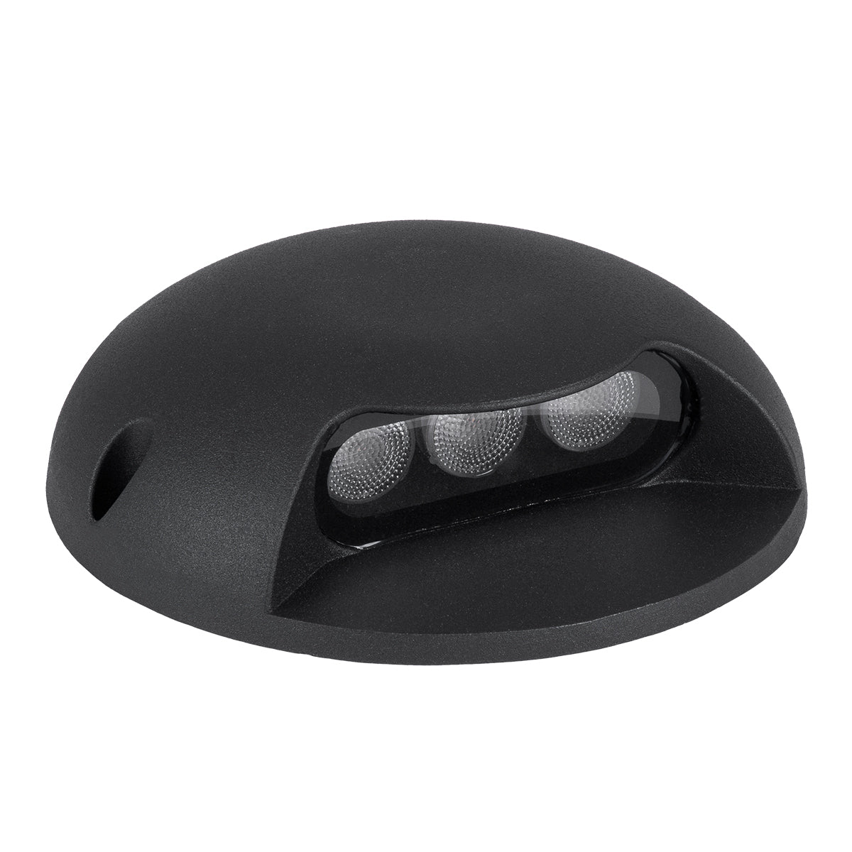 STEP-LUNA 90617 Επιφανειακό Φωτιστικό Σκαλοπατιού - Διαδρόμου LED 3W 345lm 10° DC 24V Αδιάβροχο IP65 Φ12 x Υ3cm Φυσικό Λευκό 4500K - Μαύρο